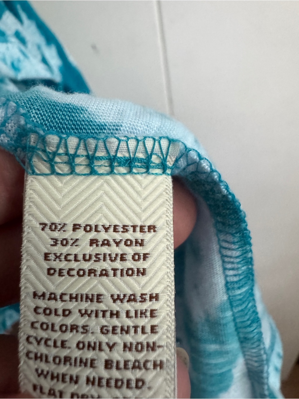 Sonoma Life Style Turquoise Ikat Geometric Tank Dress Pockets XL - Picture 4 of 7